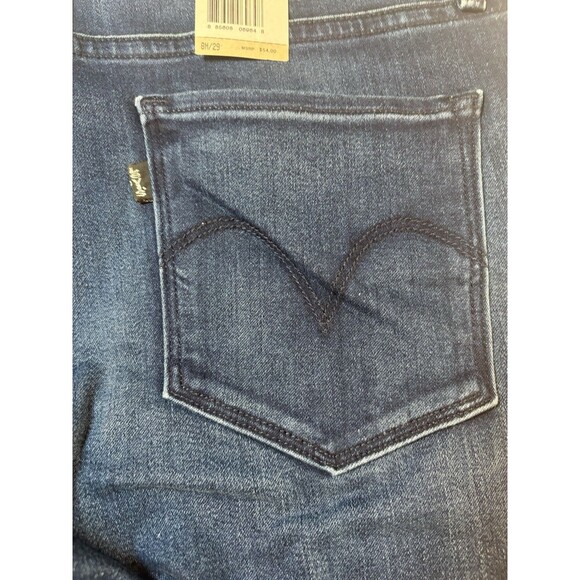NWT Levi’s Women’s Straight Leg Jeans Size 8 Blue Denim Classic Mid Rise Dark - Picture 5 of 12